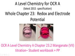 A Level Chemistry for OCR A Chapter 23.2 Manganate (VII) titration.