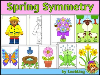 Spring Symmetry Worksheets – Geometry and Art Activity