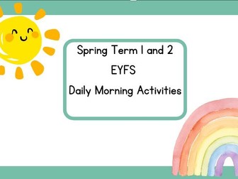 EYFS Early Morning Activities Powerpoint. Editable