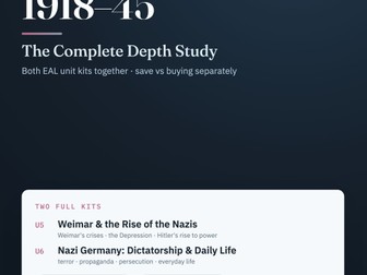 IGCSE History 0470: Germany 1918-45 Depth Study EAL Bundle