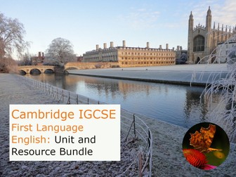 Cambridge IGCSE First Language English:  Teaching Units  Bundle