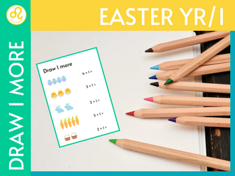 Easter Draw 1 More reception/year 1 maths