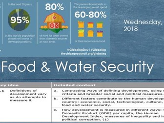 Food & Water Security