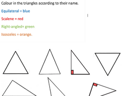 Colour in the triangles