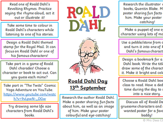 Roald Dahl Day - Activity Mat