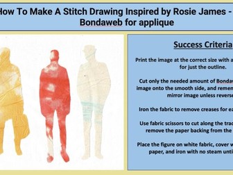 How to Make a Stitch Drawing Inspired by Rosie James – Using Bondaweb for Appliqué