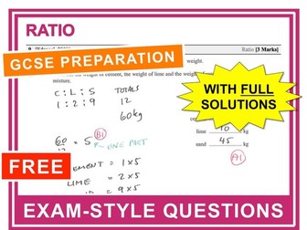GCSE 9-1 Exam Question Practice (Ratio)