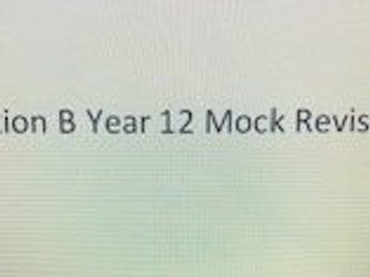 Pearson A level PE Section B Revision Year 12 content