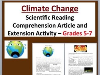 Climate Change - Science Reading Article - Grades 5-7