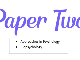 A-Level Psychology Paper 2 Notes Bundle