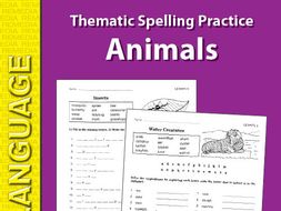 Thematic Spelling Practice: Animals