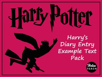 Harry Potter & The Philosopher's Stone: Harry's Diary Entry Example Text Pack