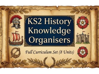 KS2 History Knowledge Organisers Bundle (8 Units – Full Curriculum Coverage)