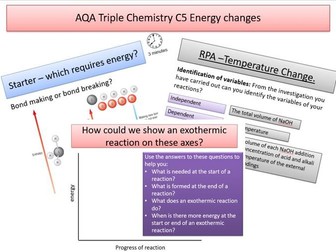 AQA Triple C5 Energy changes lessons
