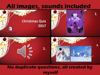 2017 Christmas End Of Year Quiz (some maths)