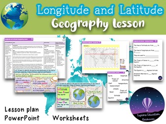 KS2 LONGITUDE and LATITUDE Outstanding Lesson - Geography