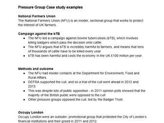 A level Politics : Pressure groups part 2