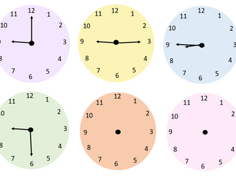 Pastel clocks