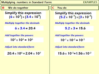 Standard Form: Multiplying and Dividing