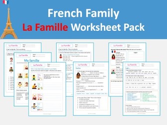 French family  - La famille - Worksheet Pack