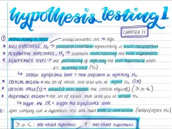 A (/AS) Level AQA Maths - Chapter 11: Hypothesis Testing 1