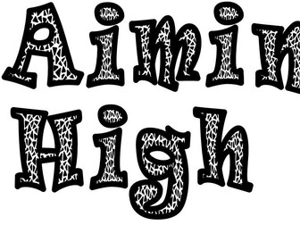 Aiming High lettering