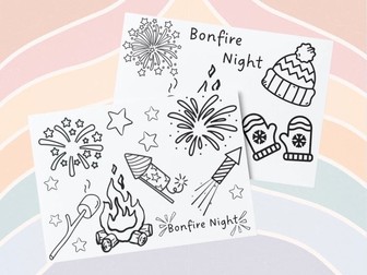 Bonfire Night Colour/Paint Sheet