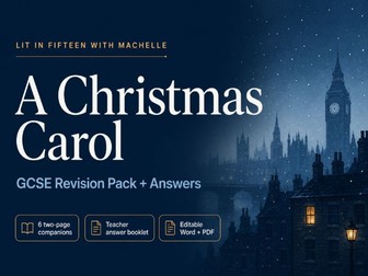 A Christmas Carol GCSE Revision Pack + Answers