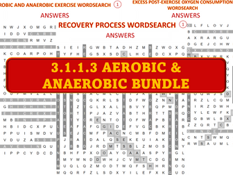 AQA GCSE PE AEROBIC & ANAEROBIC EXERCISE WORDSEARCHS