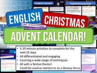 English Christmas Advent Calendar