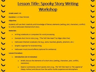 Spooky Story Writing Workshop