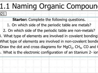 OCR 4.1.1 Naming Organic Compounds Pt. 1