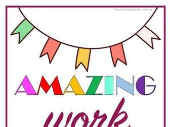'Amazing Work Coming Soon' - Maroon Poster