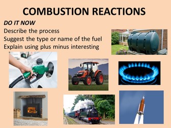 Combustion reactions starter