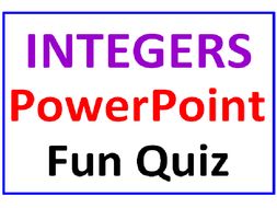 integers powerpoint fun quiz by dfilipek teaching resources tes