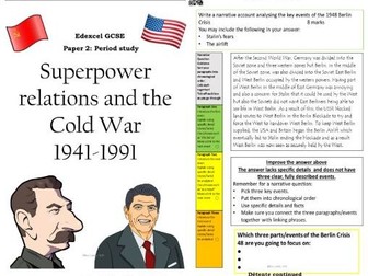 Edexcel Superpower relations GCSE History workbook revision guide