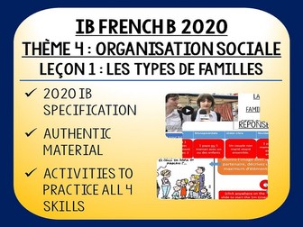 IB FRENCH B 2020 - Organisation Sociale L1 - Les types de familles