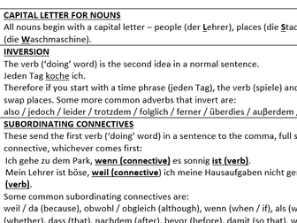 German writing grammar feedback for teacher marking