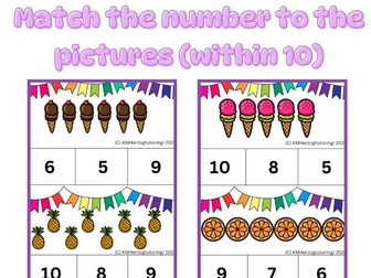 Match the numbers to ten