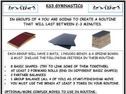 KS3/2 Gymnastic Routine Resource Cards