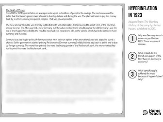 Hyperinflation in Germany - Guided Reading