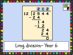 Maths long division- Year 6 by ResourcesForYou | Teaching Resources