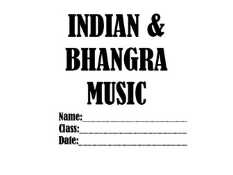 Indian Classical and Bhangra Music (Cover Booklet)