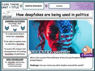 Deepfakes + AI Online Safety PSHE