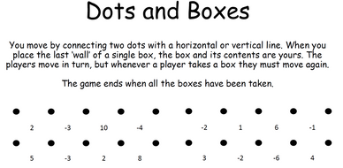 Negative Numbers - Dots and Boxes | Teaching Resources