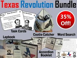 Texas Revolution Task Cards and Activities Bundle