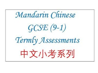 GCSE Mandarin Test- Topic 3-Jobs- for listening, reading, translation and writing