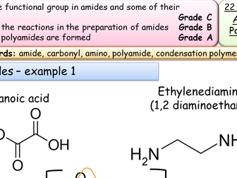 Amides and Polyamides A2 Organic Chemistry New Spec Edexcel/AQA