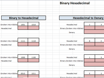 Interactive binary workbook