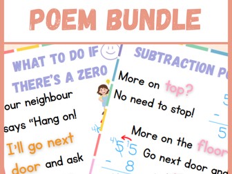 Bundle: Two-Digit Subtraction Poem Parts 1 & 2